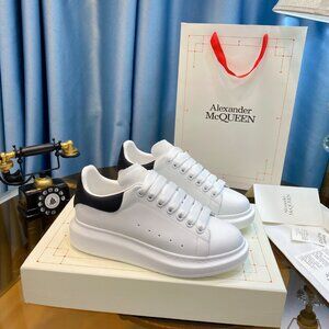 Alexander McQueen Men's White and Black Athletic Sneakers